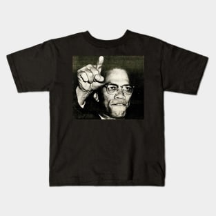 Pointing Malcolm X Kids T-Shirt